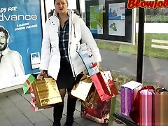 MILF x-mas shopping with final criempies by massage