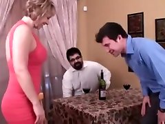 Sexy lady makes a guy cum on her feet