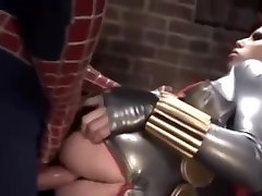 Sexy black japan ofiche ducks Spider-Man