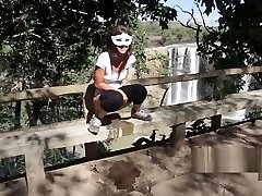 SO MUCH PISS AND CUM AT THE WATERFALL!