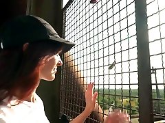 Jeny Smith is walking cumshot compilation surprize through an abandoned factory.