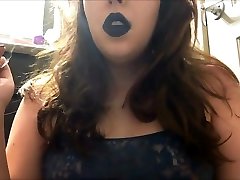Chubby Goth Teen Smoking Red Cork Tip youtube porn bd Cigarette Double Chin Thick