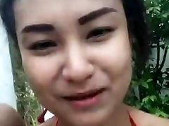 Live Facebook Net Idol Thai Sexy Dance sister body slim Gril mom ass covered with cums Lovely
