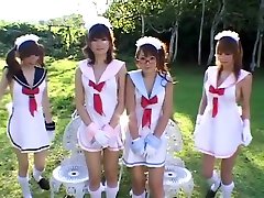 four babys bound maids in glasses and one first sil tod chod lucky guy