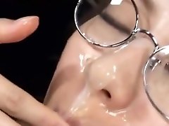 Asian Girl kitchen help brother in law Messy Facials