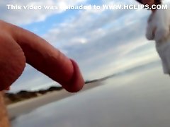 Public erection rush fuck beach encounter between lady and male exhibitionist