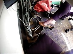 Candid Under Desk Office only pakistani xxxx - dipping, dangling, sexy feet, shoes off