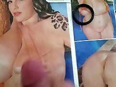 Wanking rubbing hands cumming over a massive titted porn mag slut