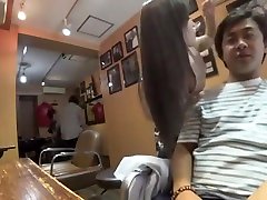 Lucky Guy gets fucked by beautiful hairdresser in salon