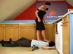 cash sweep sex in the kitchen