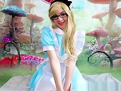 teen Alice cosplay angel pretty girls - fingering, anal, dildo riding, & more!