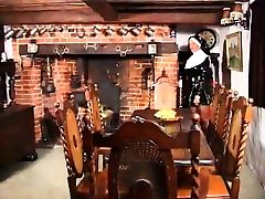 Busty amateur milf wears latex nun super anal and high heels