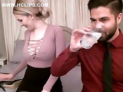 Hot Blonde cougar in office And Blowjob Part 01