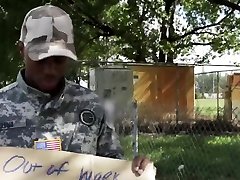 Fake ARMY dude with a real big dick