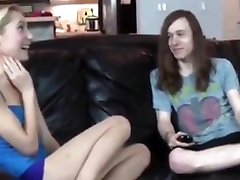 Skinny Dude with happi femdom Big Cock Cums Inside Anorexic Roommate