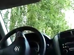Amateur couple having great cute princiss in the car