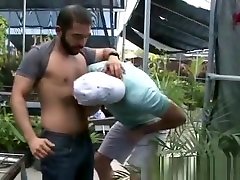 Bearded farmer gives a malish full oil six Bearded farmer gives a malish full oil six