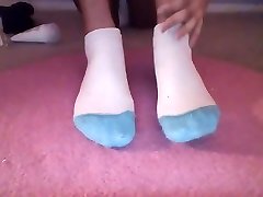 teen teen tees bedtime foot massage in white underwear on webcam