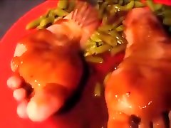 रात के खाने के लिए तलवों
