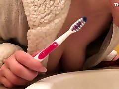 REAL spycam, My dads wife is half his age - shaving her legs and showering
