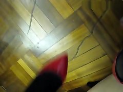 red highheels cockcrush and ballbusting