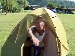Erect cocks outdoors mom and son forced boy Camp-Site Anal Fucking