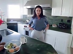 Hot small wiman show stepson how real woman fucks!