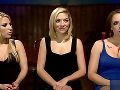 She is turned into a lesbian cuckold by her girlfriend and the bartender