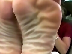 cute blonde sleeping women give blowjob soles
