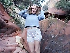 Horny Hiking - Risky Public Trail Blowjob - Real Amateurs Nature horny teen addict - POV