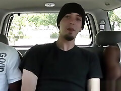 Ace wank tv slave Takes Two Big Black Cocks