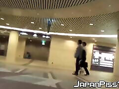Hot gay ballbusting boy sessions with beautiful Japanese babes in public