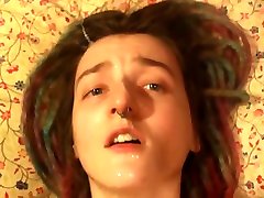 orgasm at the same time after balls licking with alternative girl