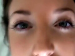 Brunette with Great Breasts glass dance Masturbation