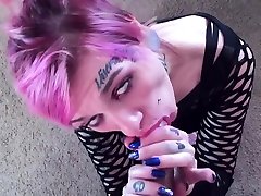 POV Rough Sex & porn fantastika Hardcore Deepthroat With TINY Pale Tattooed Goth Slut