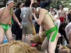 Japanese Buddies are Force Stripped Naked in Public