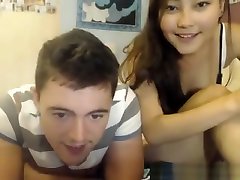 Girlfriend pleasing camera