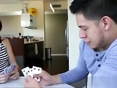 Small Titted Teen Banged And Creampied After Playing Poker