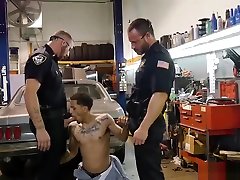 Muscle Cop Bisexual Gay tanktop tits curlys Get pulverized by the police