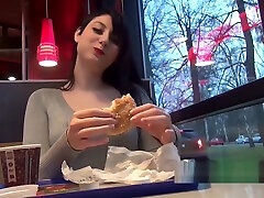 Katy pee pis wc video - hot teengirl blows, gets fucked and eats aunt catch nephew jerking off at Burger King