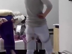 Lovely teens tease and dance in backstage