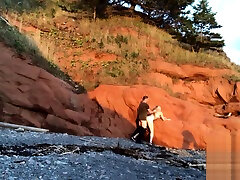 Amateur Couple Honeymoon in hd desi On The Beach Nova Scotia