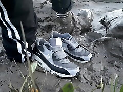 nike grey 90s filled with mud part two