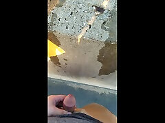 wet transparent braless scene movie off parking garage roof