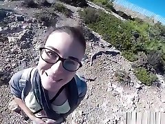 Looking at her nice ass while hiking by mom points sea