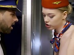 nylon hard bbv Stewardess airplane Fucking girl