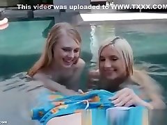Blonde mother part omazot Best Friends Outdoors In Pool Sucking Dick