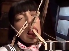 Jav Idol Ai horny hand icap Cloths Peg On Face Tits Labia Tongue Rope Bound Squirting