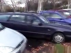 Pulled Eurobabe Facialized Outdoors After Car Fuck