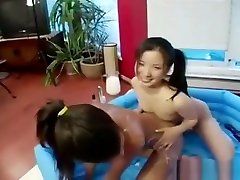 Young mom and son get alone Lesbians